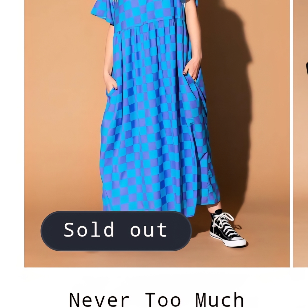 Dressed in LALA Blue Checkered Dress
